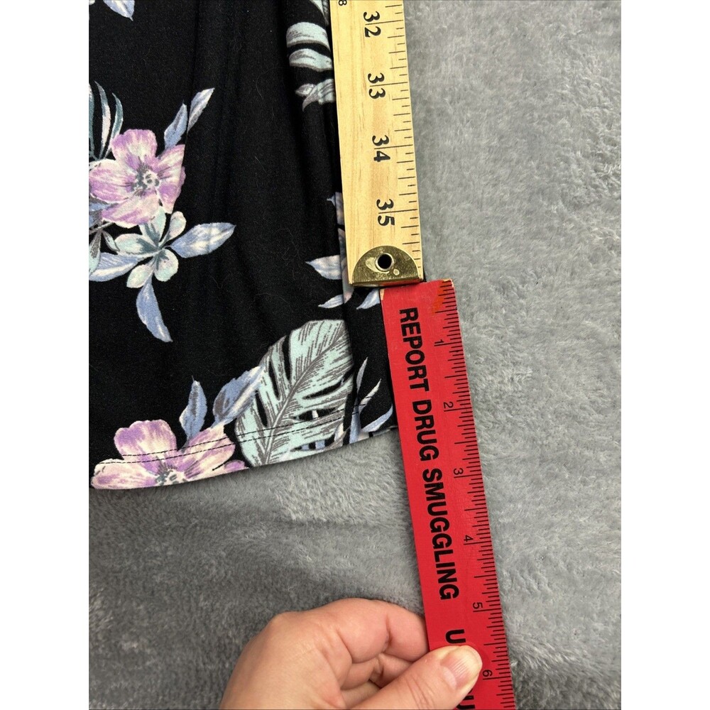 NO BOUNDARIES Womens XS 1 Black Floral Print Strapless Wide Leg Jumpsuit Romper - Picture 8 of 16